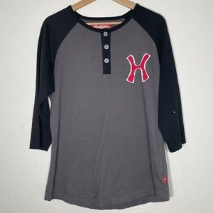 Hudson 45 Athletic Department Gray Outlaws MC Hudsonville Patch Shirt Size Large